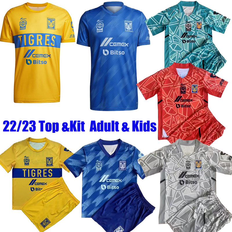 

22 23 Tigres UANL soccer jerseys LIGA MX 7 stars THAUVIN GIGNAC NICO LOPEZ VARGAS L.FERNANDEZ AQUINO 2022 2023 home away third Goalkeeper men kids kit football shirts
