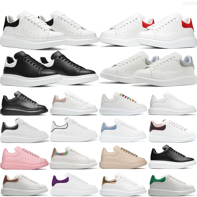 

2022 Luxurys Designers shoes Casual mc queen mens women white leather platforms black suede bule outdoor sneakers fashionComfortable