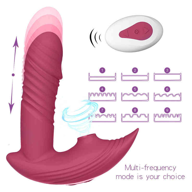 Penis Cock Dildo Vibrator for Women Sex Remote Telescopic Sucking Vagina g Spot Massager Clitoris Stimulator Masturbators Female Toys-image-792053415