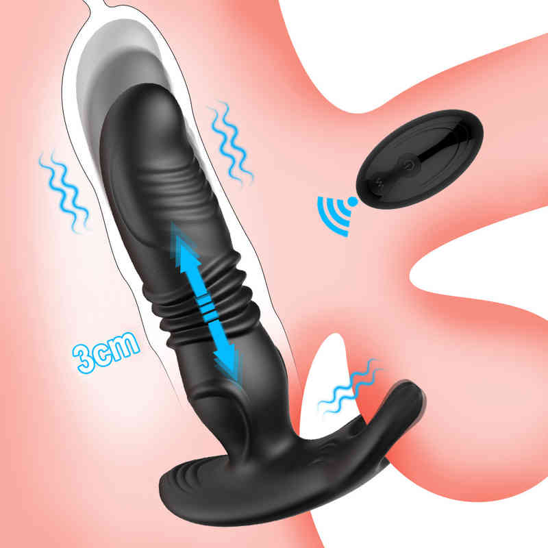 Massager Penis Cock Male Prostate Massage Thrusting Anal Vibrator Men Remote Control Dildo Butt Plug Stimulator Anus Sex Toys for Adults 18-image-792025548