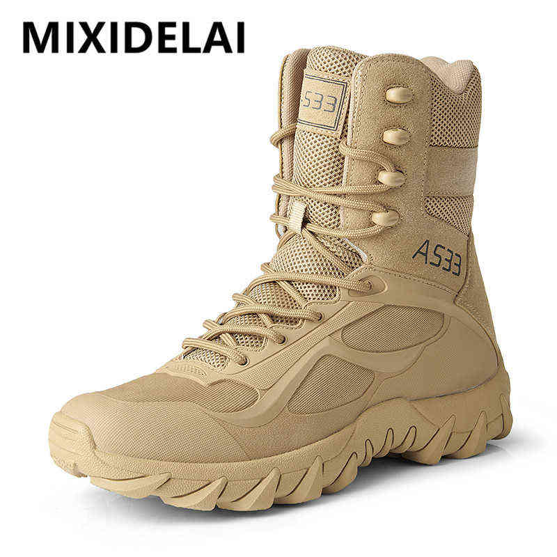 Boot New Men High Quality Brand Military Leather Special Force Tactical Desert Combat Men' Outdoor Shoe Ankle 220805