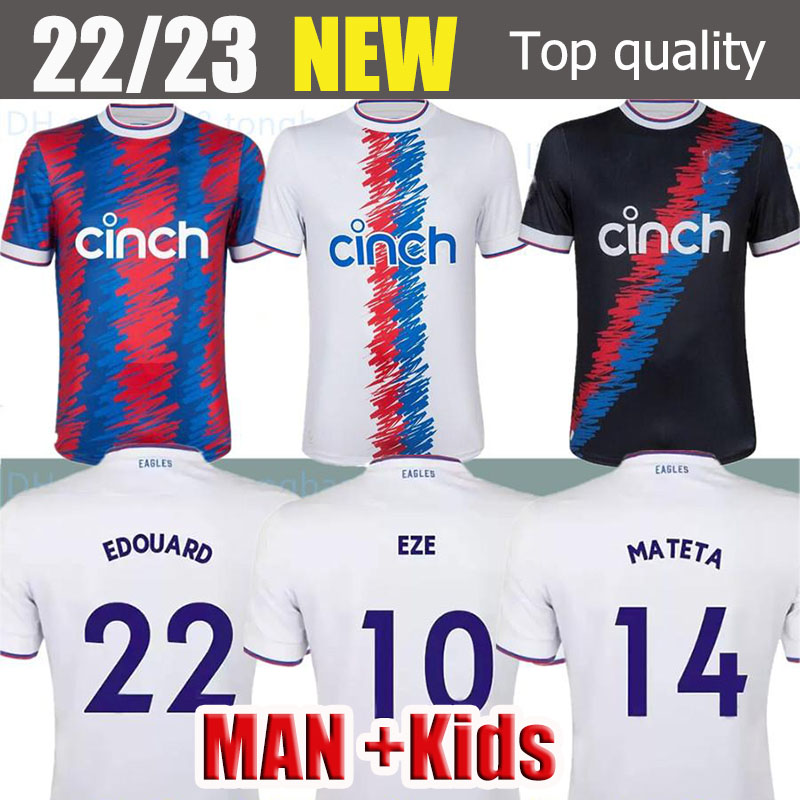 

2 23 EZE MILIVOJEVIC ZAHA Mens Soccer Jerseys BENTEKE SCHLUPP MATETA J.AYEW GALLAGHER Home Away 3rd Short Sleeve Football Shirt 2022 2023 The crystal