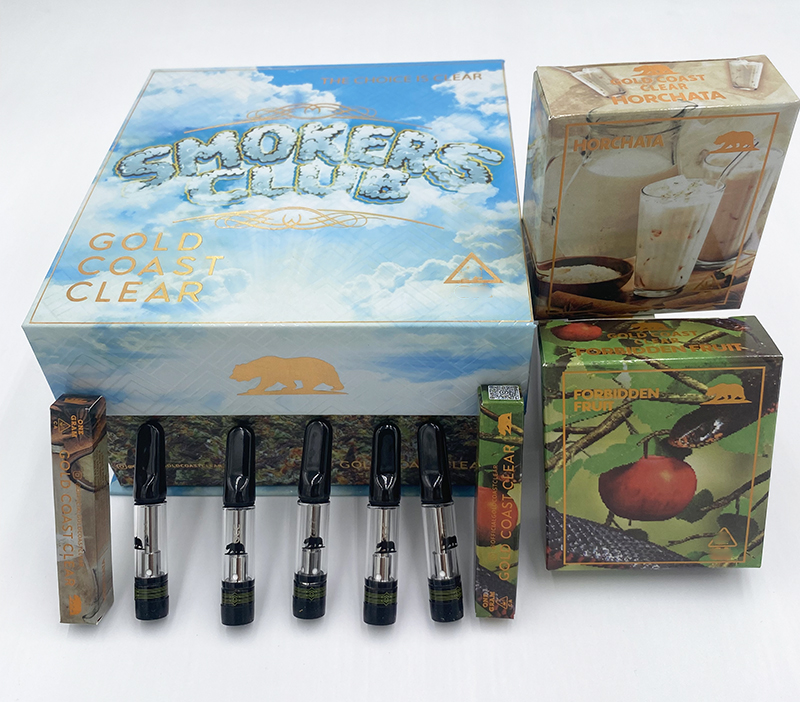 

Gold Coast Clear Cart 0.8ml Vape cartridege Atomizer 510 Thread Cartridges Empty vape pen Vaporize For Thick oil