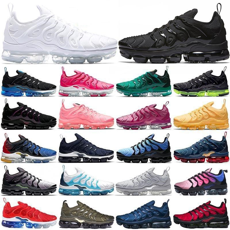 Mode TN Cushion Plus Chaussures de course Triple Black Metallic Gold blanc rouge rose mer USA 2.0 Live Together Hommes Designer Sneakers Bumblebe