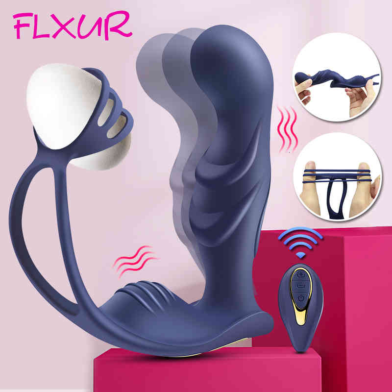 Vibrator Penis Cock Flxur Male Prostate Massage Vibrators for Men Anal Plug Wireless Remote Control Massager Stimulator Delay Ejaculation Sex Toy-image-792047354