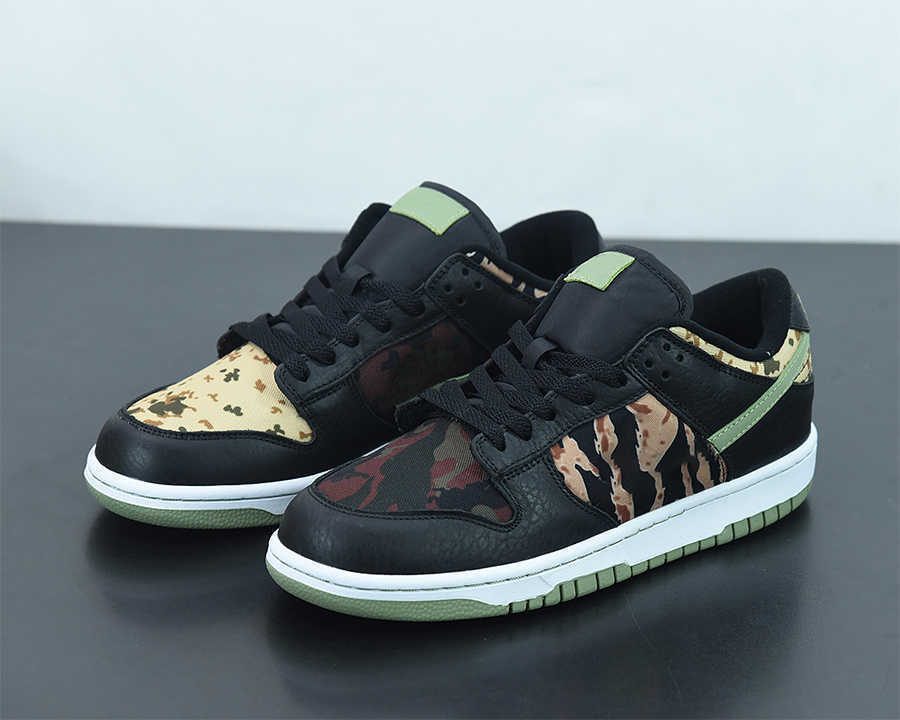 

SB Dk Low high quality Skateboard Shoes Black Multi Camo Casual Runner Outdoor Trainers Sneakers Sports ship With Box, #1