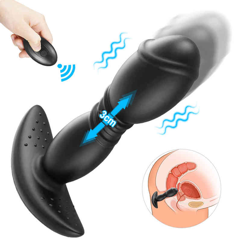 Penis Cock Anal Remote Control Thrusting Dildo Vibrators Prostate Massager Butt Plug Male Masturbator Anus Sex Toys for Men Adults-image-792033234