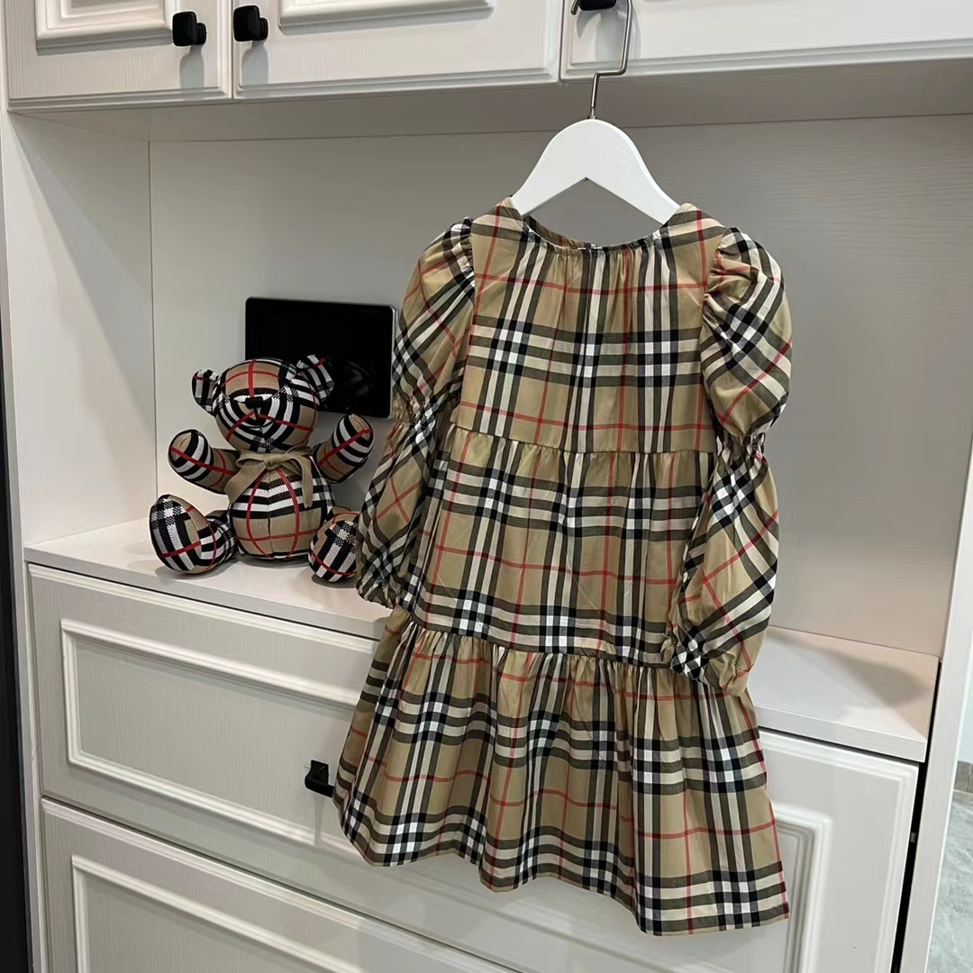 Robes de fille d'automne Corée de style ensemble 100-160 cm de couleur brune robe de fleur de fleur de créateur bébé fille boutique bébé vache