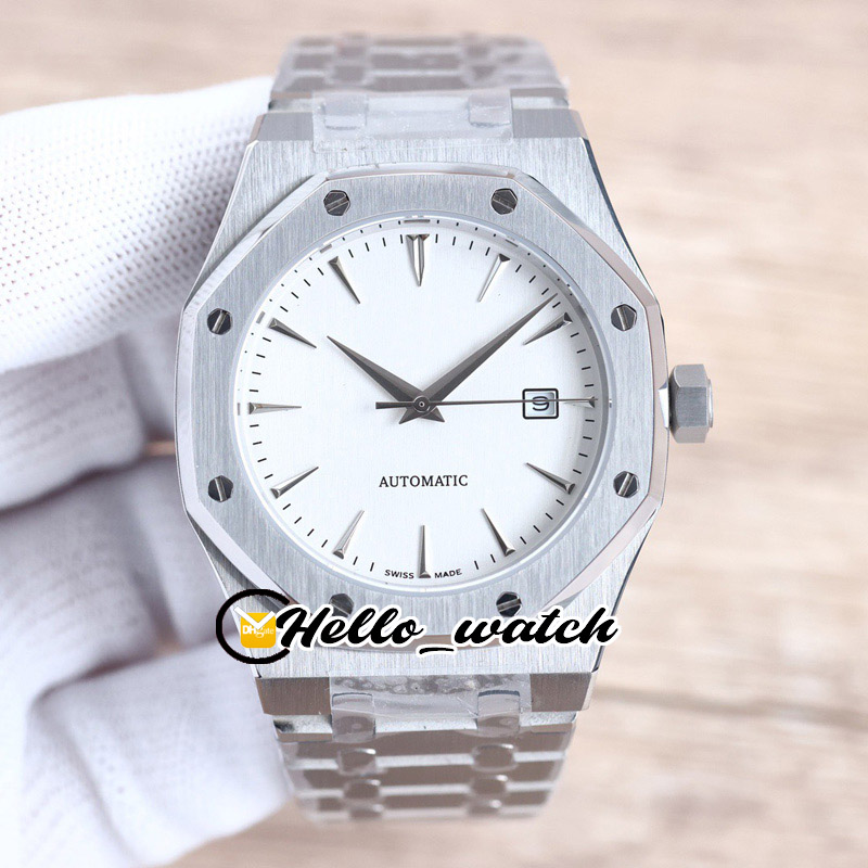 New 15400 White Dial Miyota 8215 Automatic Mens Watch Stainless Steel Bracelet High Quality Sport Watches HelloWatch E209A1