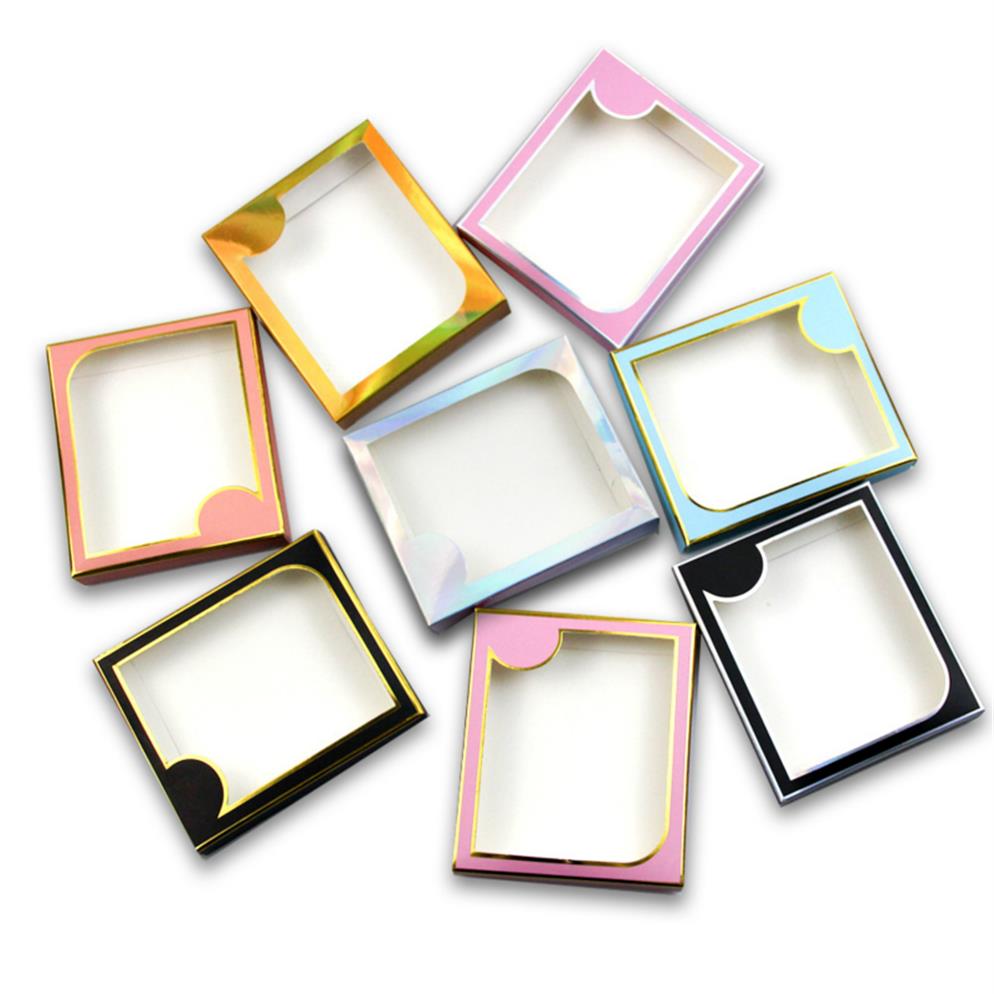 

Private Label Whole Cosmetics Packaging 5 pairs Eyelash Boxes Custom Logo Paper False Eyelashes Box 3D Lashes Case Lash Packag237P