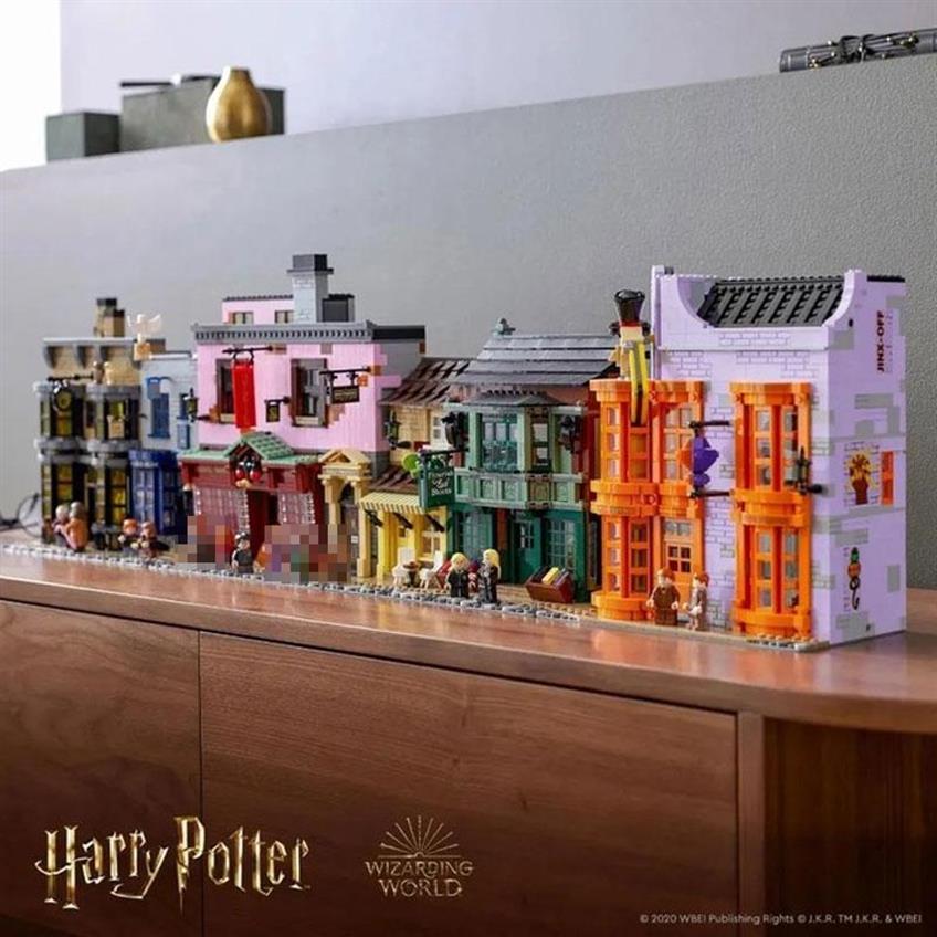 

LEPIN 70071 Movie Creator Medieval Diagon Alley Building Blocks Model Kit 5544Pcs Bricks 75978 Education Toys3421