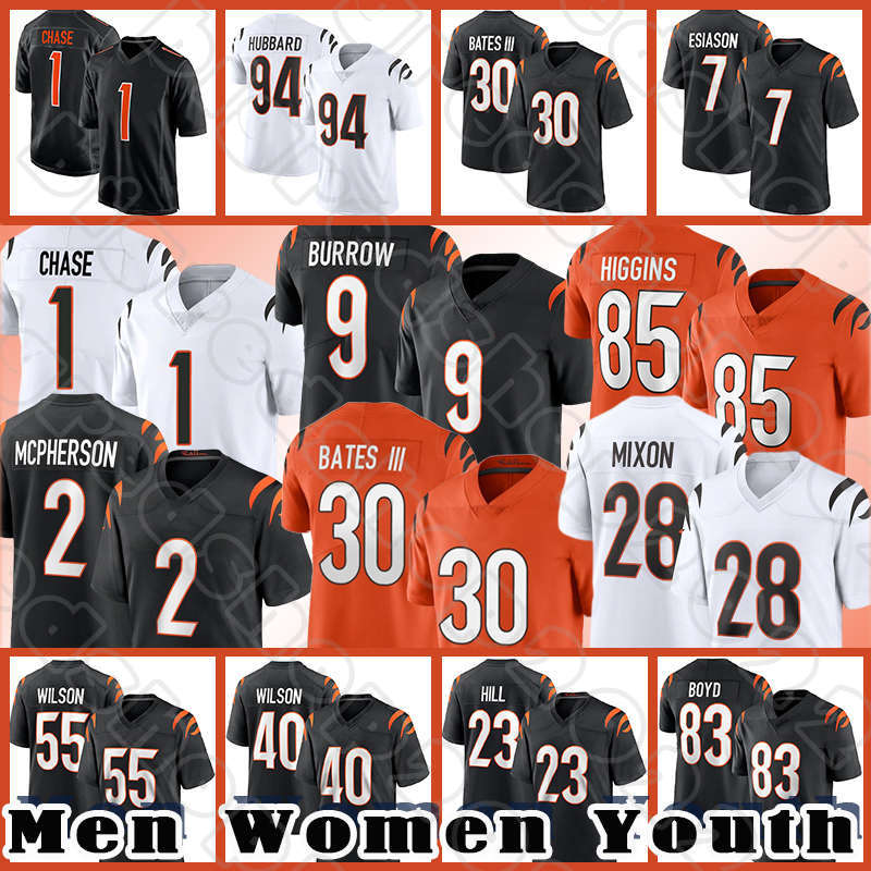 

9 Joe Burrow Jersey 85 Tee Higgins 1 Ja'Marr Chase 28 Joe Mixon Evan McPherson Football Jerseys Logan Wilson Trey Hendrickson Jessie Bates III Sam Hubbard Tyler Boyd, Men {s-xxxl}