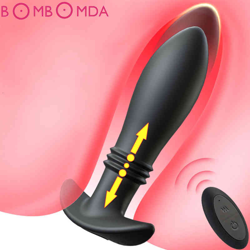 Massager Vibrator Toys Sex Penis Cock Thrusting Dildo Butt Plug Anal Wireless Remote Control Male Prost-image-794022494