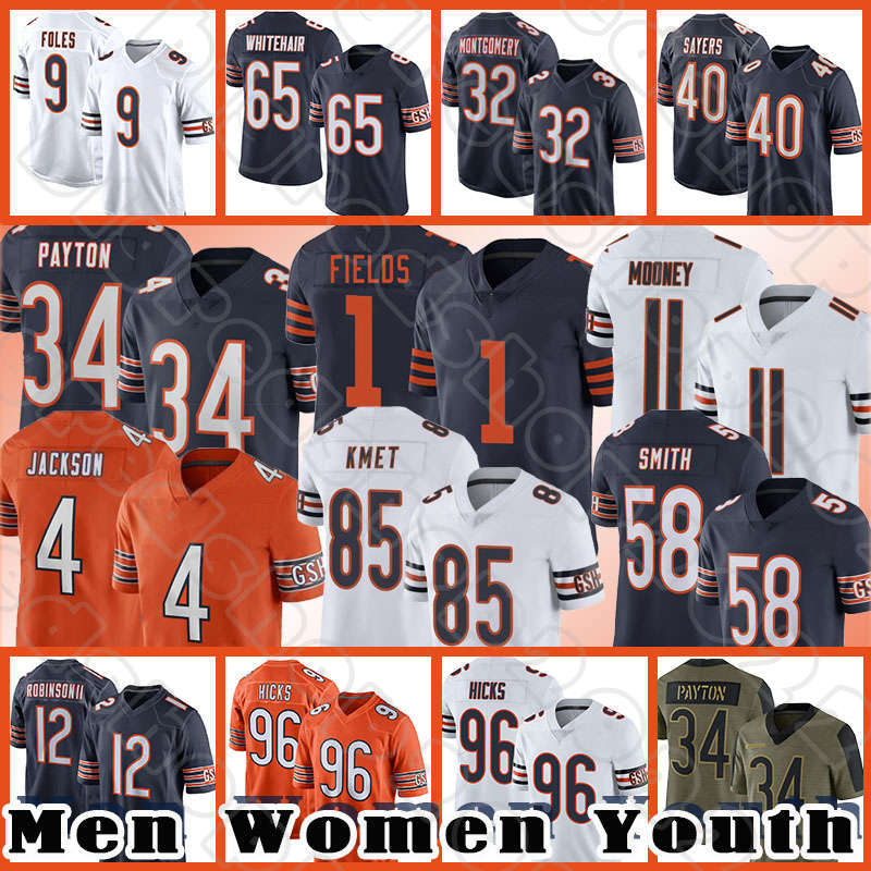 

1 Justin Fields Jersey 11 Darnell Mooney 34 Walter Payton Roquan Smith Football Cole Kmet Eddie Jackson David Montgomery Robert Quinn Brian Urlacher Cody Whitehair, Men {s-xxxl}