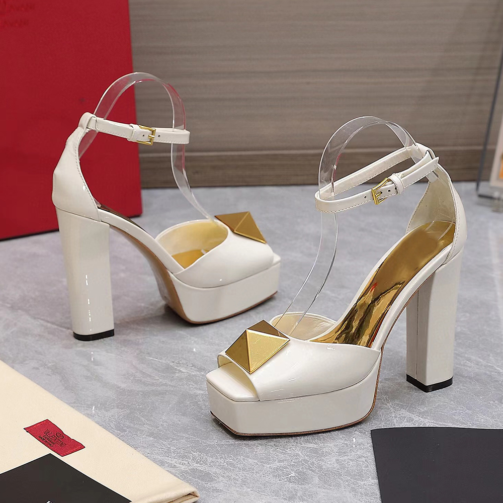 

Peep Toes Platform pumps shoes Sandals Gehuine Leather high-heeled ankle strap chunky heels 130mm Silk rhinestone Women Luxury Designers Evening Party shoes, 10# matte leather