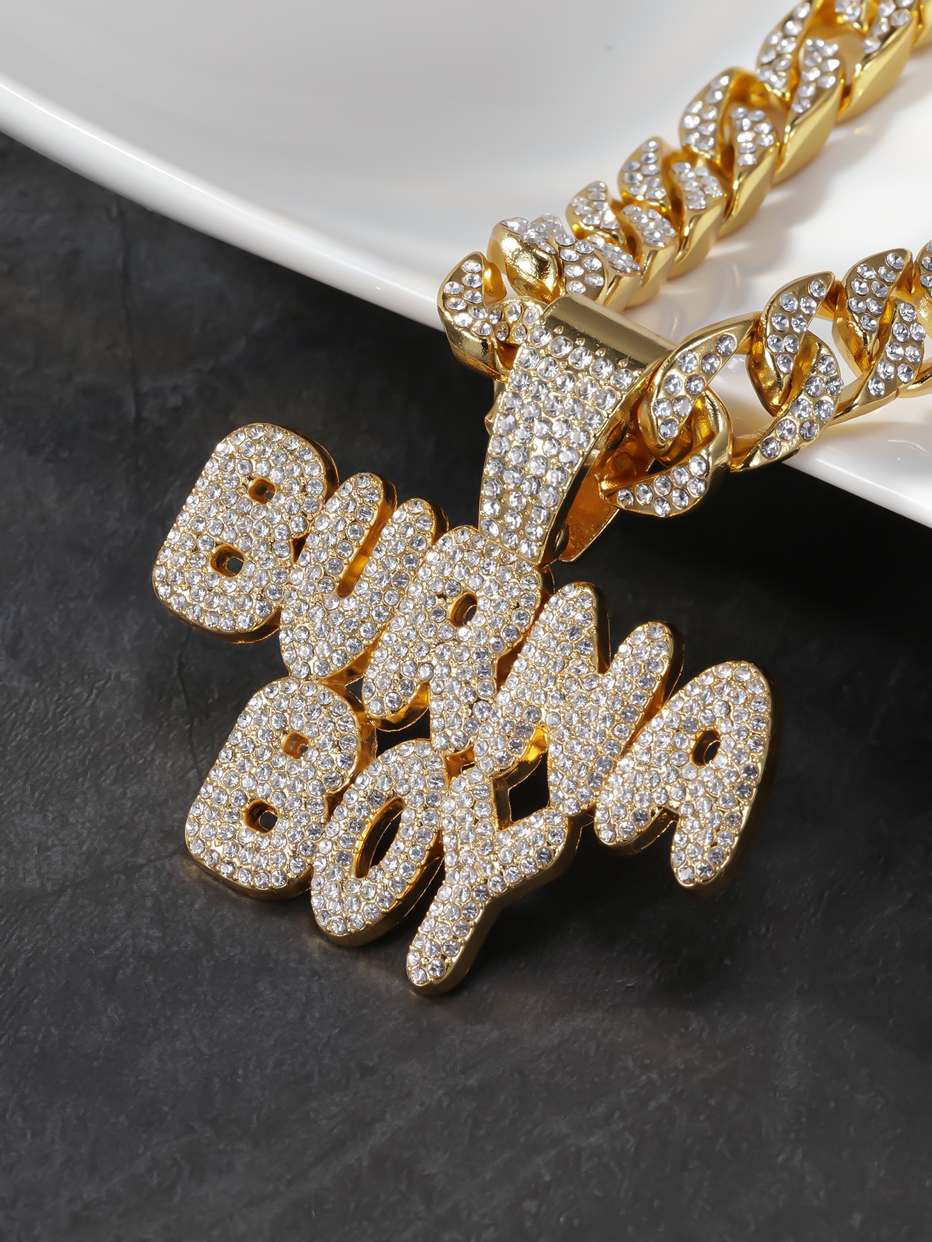 Pendant Necklaces Pendants Jewelry Fashion Zircon Cross Necklace Hip Hop Gold Chain For Men Women Drop Delivery MACKRICH-image-792748685