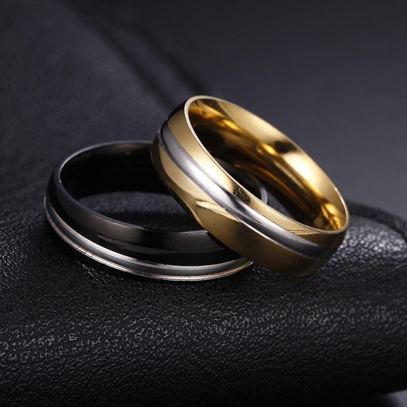 

Wedding Rings Stainless Steel Couple Ring European And American Style High Quality Jewelry