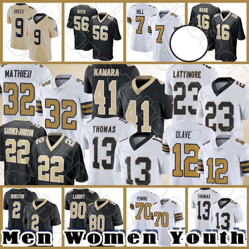 

41 Alvin Kamara 32 Tyrann Mathieu 23 Marshon Lattimore Football Jersey Chauncey Gardner-Johnson Chris Olave Michael Thomas Jarvis Landry Jameis Winston Taysom Hill, Women {s-xxl} shengtu