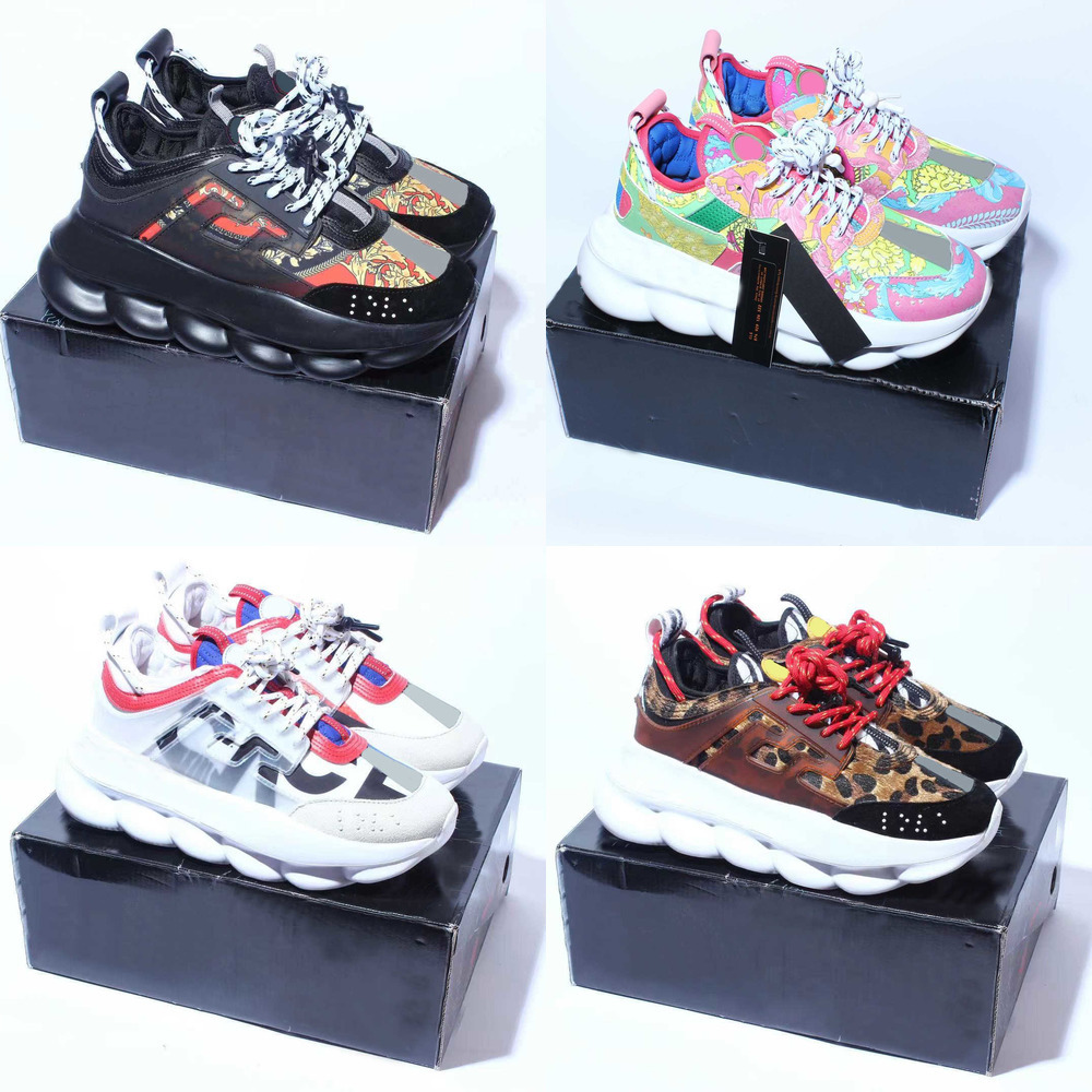 

Designer Italy Casual Shoes Reflective Sneakers Mens Women Sneaker Chain Shoe Multi-Color Suede Floral Leaopard Triple Black Spotted Arrows With box