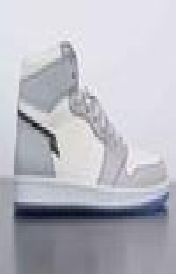 

Limited Edition Jumpman 1 1s Basketball Shoes Luxury Designer White Gray Up, #1