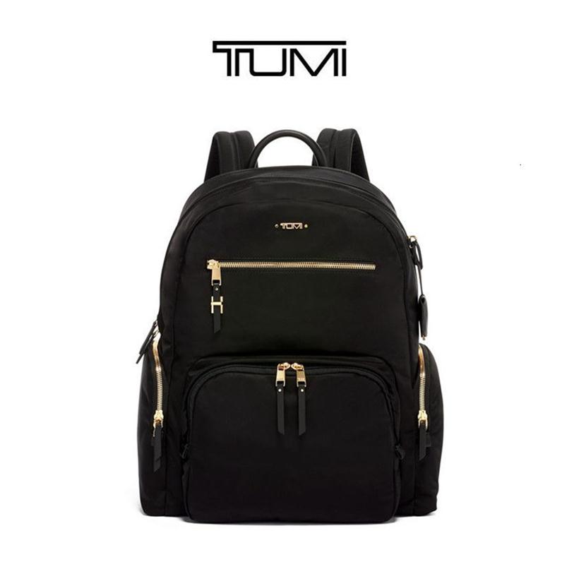 Tumi tuming backpack women 196300 nylon with leather large capacity waterproof Computer Backpack Travel Bag243S
