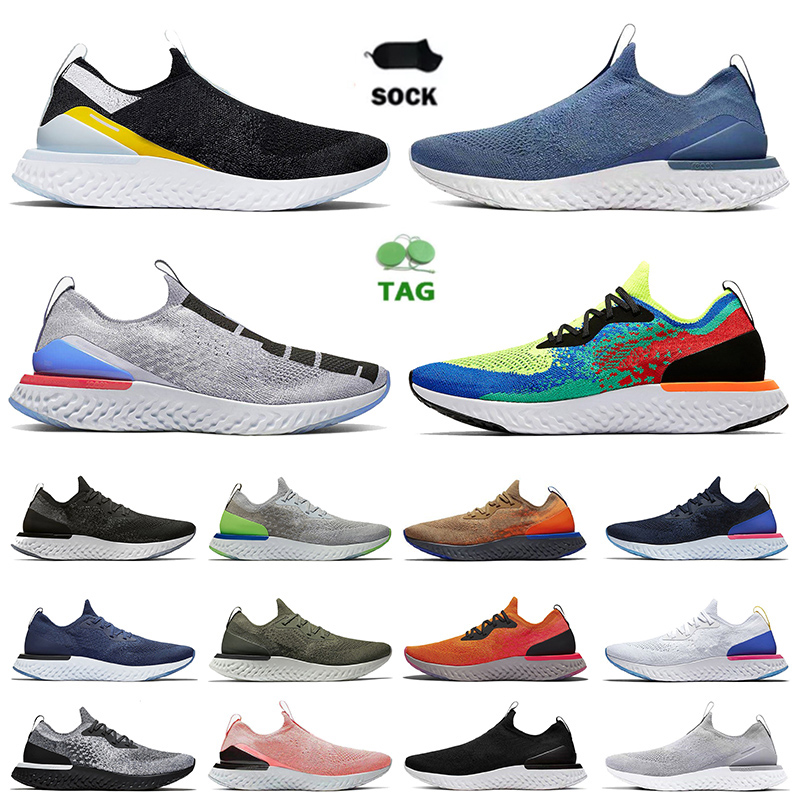 

Top Quality Epic React Mens Women Classic Black White Running Shoes Fly Knit v1 v2 Pewter Pink Light Grey Brownish yellow Fusion Vision Mesh Sneakers Outdoor, D25 light grey 40-45