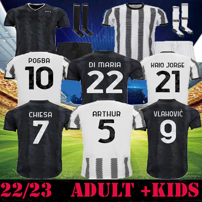 

22 23 Juventus Soccer Jerseys POGBA DI MARIA Maillots 2022 2023 VLAHOVIC Fans Player Version CHIESA Juve Maglia McKENNIE Football Shirt Mens Jersey Kids Kit adult, Home adult