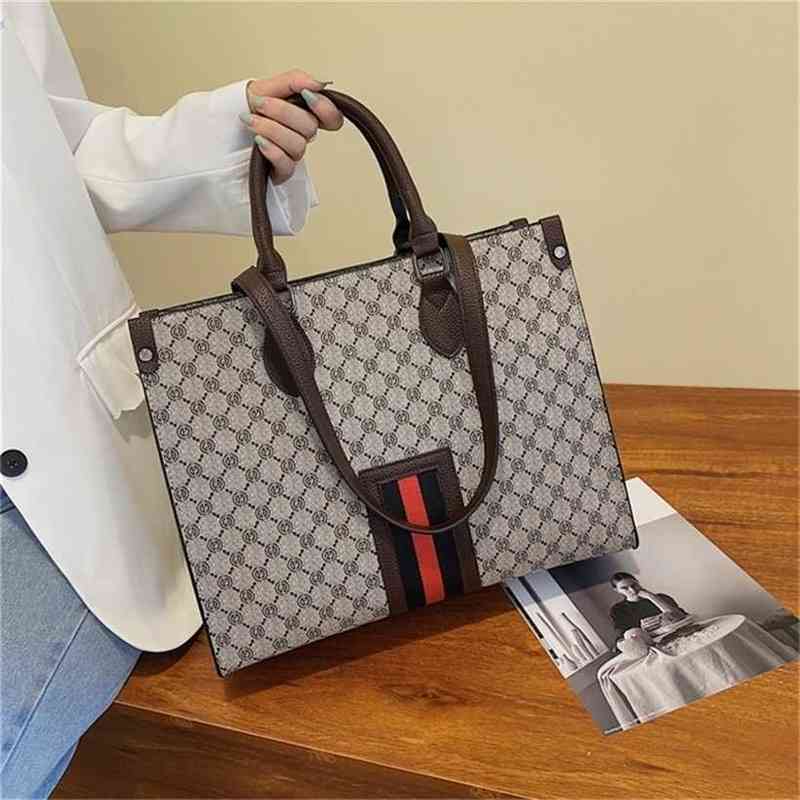 60% de réduction sur la vente en ligne gros sac texture grande capacité portable fourre-tout imprimé polyvalent une épaule aisselle sac 2022