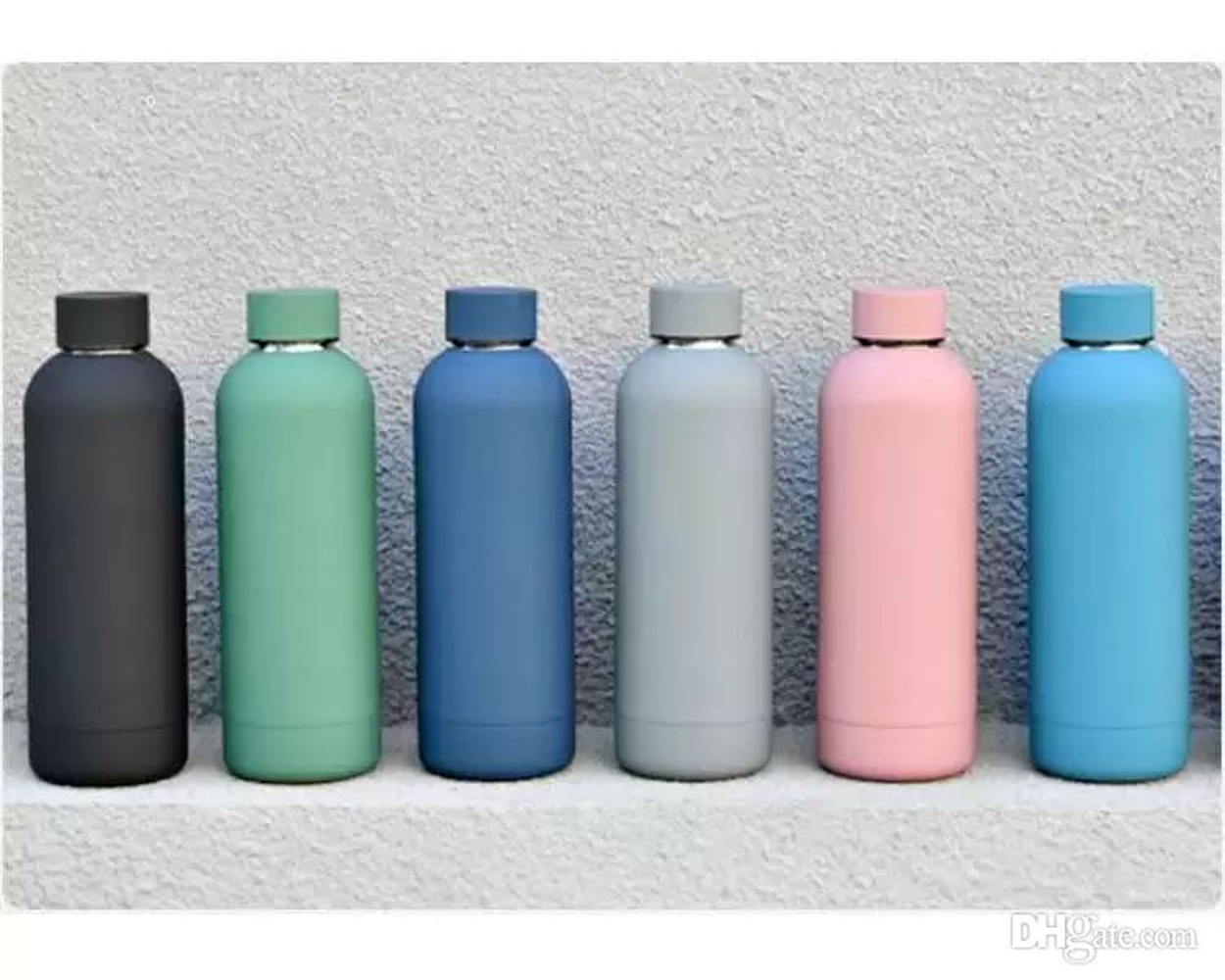 

Sports Water Bottle Double Walled Stainless Steel Vacuum Insulated Mugs 17oz 500ml Travel Thermos Custom Matte Colors