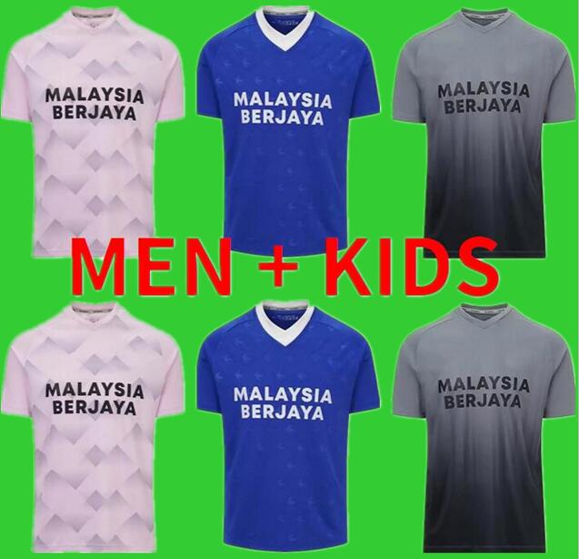 

2022 2023 Cardiff soccer jerseys city Moore 22 23 camisetas de futbol Morrison Ralls Murphy Hoilett Leandro Marlon Pack Bacuna men kids kit football shirts uniforms, Kids size
