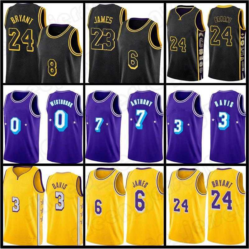 

2022Los''Angeles''Lakers''Anthony 3 Davis Jerseys 6 LeBron 23 James Carmelo 7 Anthony Russell 0 Westbrook Black Mamba Mens Basketball Jersey, Men jersey