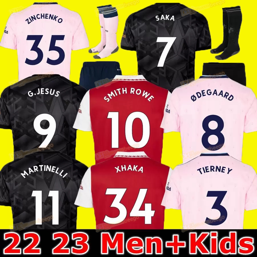 

22 23 G.JESUS SMITH ROWE SAKA soccer jersey Fans Player version ODEGAARD NKETIAH MARTINELLI TIERNEY 2022 2023 football kits shirt Men Kids sets uniforms, Away aldult epl