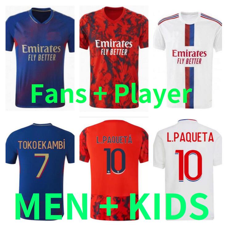 

Fans player version 22 23 TOLISSO Kadewere TETE Soccer Jersey 2022 2023 OL digital fourth football shirts TOKO EKAMBI CHERKI AOUAR KADEWER fourth Lyon MEN kids sets, 22/23 kids size