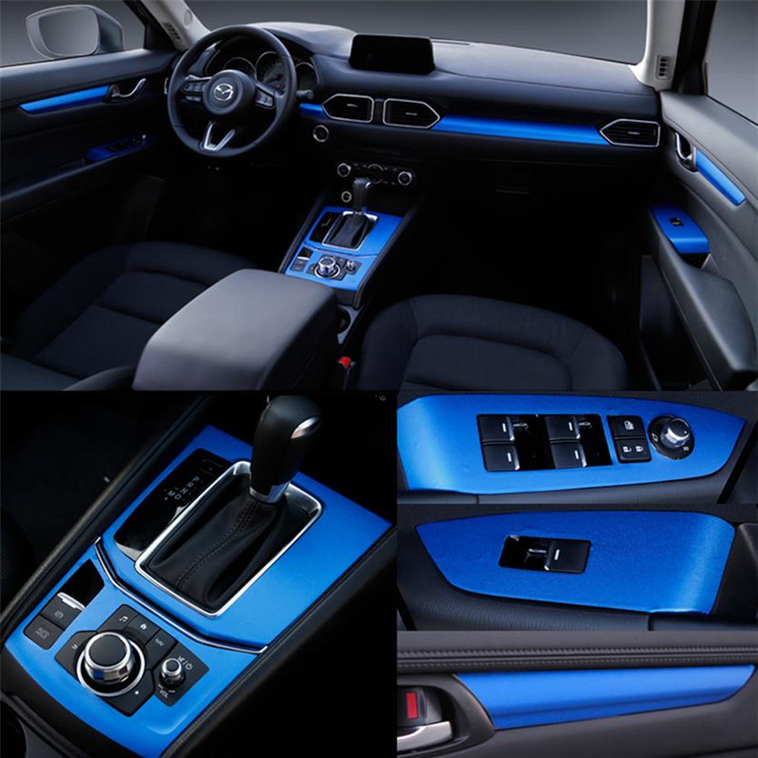 

For Mazda cx-5 2017-2019 Interior Central Control Panel Door Handle 3D 5D Carbon Fiber Stickers Decals Car styling Accessorie226w, Left hand drive