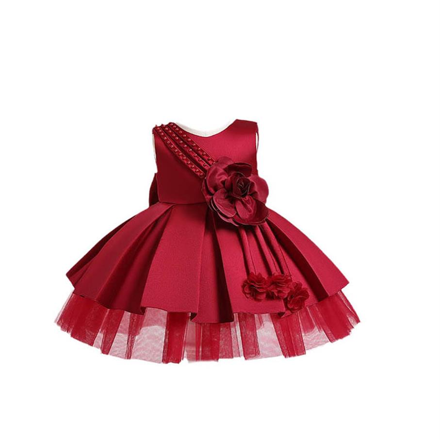 1ère robe d'anniversaire pour bébé filles robes de vêtements pour enfants vêtements de mariage interprètes princesse formelle robe de bal b823626