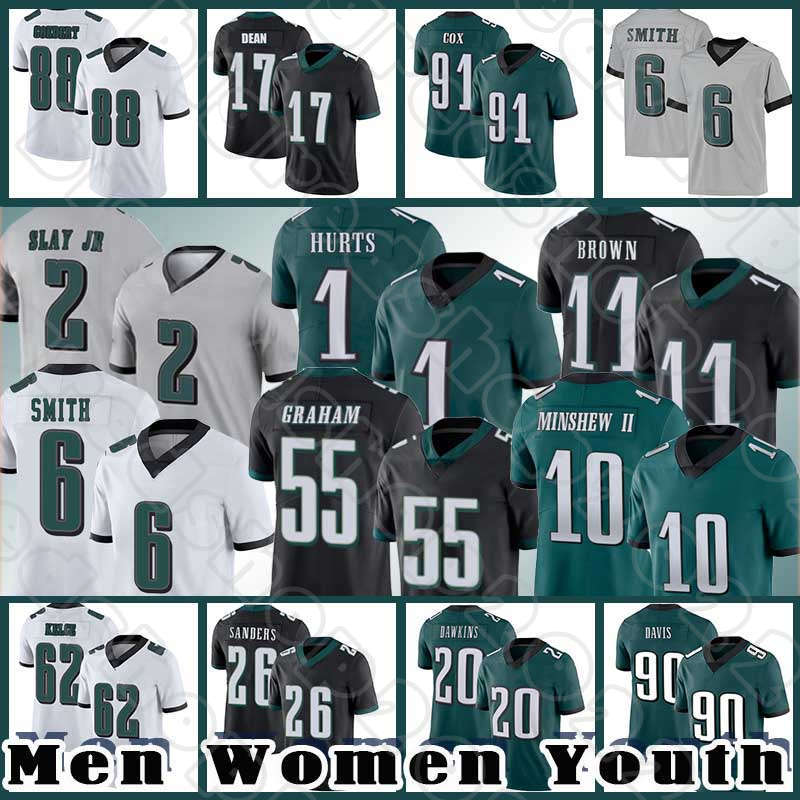 

1 Jalen Hurts Jersey 11 A.J. Brown 6 DeVonta Smith 2 Darius Slay Jr Football Jerseys Jason Kelce Gardner Minshew II Brandon Graham Landon Dickerson Davis Dean Mailata, Women {s-xxl} laoying