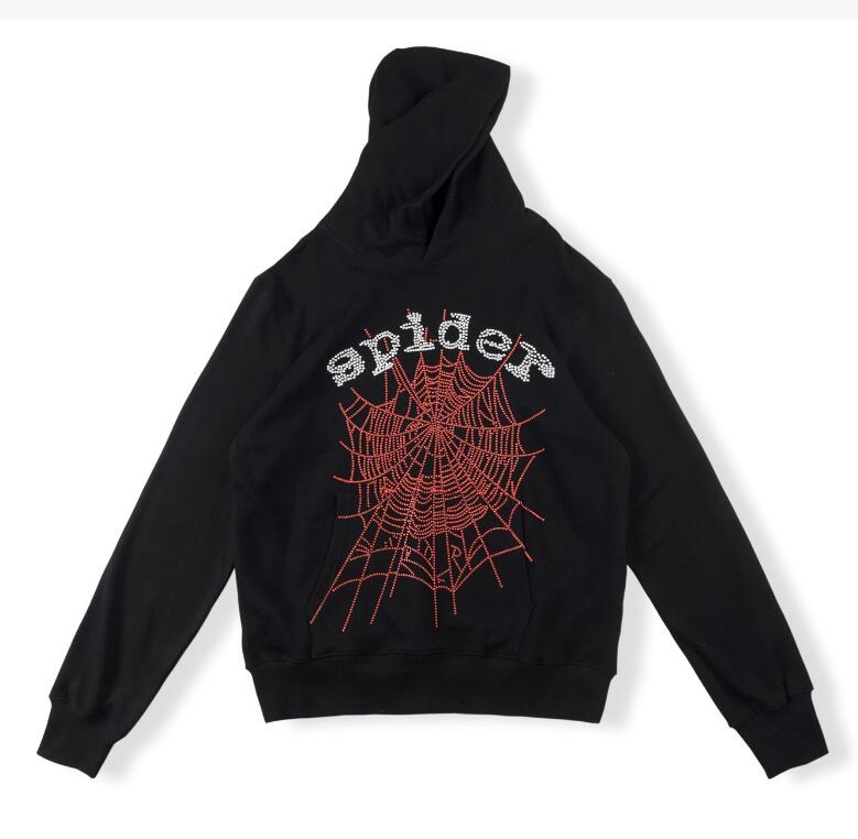 

Sp5der Young Thug 555555 Black Hoodies Men Women 11 High Street Quality Heavy Fabric Puff Print Spider Web Sweat shirts Pullover