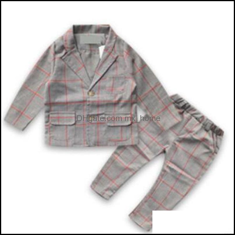 Ensembles de vêtements Bébé Garçons Gentleman Costumes Beau Formel Printemps Automne Enfants Garçon Vêtements Manteau Pantalon 1 2 3 4 5 Ans Chil