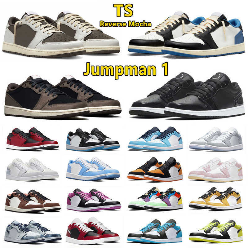 

Top quality Jumpman 1s Low basketball shoes UNC University blue hyper royal court purple light smoky grey pine green shadow reverse bred