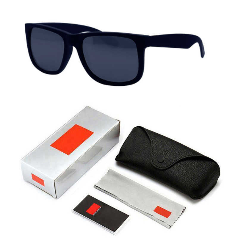 

Ray Sunglasses Justin Outdoor Living Square Style Rubber Square Frame Polarized Lens 55 Size Women Summer Dress 4165 Ban