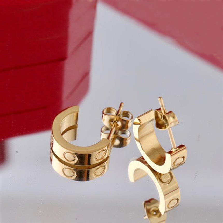 Créatrice de mode femme aime les boucles d'oreilles à vis des oreilles de fête de mariage couple dames dames cadeau luxe cartis femmes 310327a