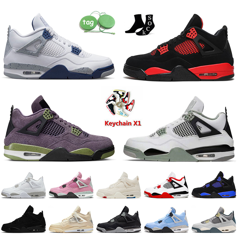 

Wholesale 2022 Jumpman 4 4s Oreo Black Cat Basketball Shoes Midnight Navy Red Thunder University Blue Sail Bred Offs White Seafoam Trainers Women Mens Sneakers 36-47, D24 cool grey 40-47