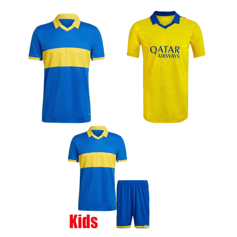 

2022 2023 Boca Juniors soccer Jersey Home Away 22 23 TEVEZ MARADONA MOURA ABILA DE ROSSI JRS sports MEN and Kids football shirts, Yellow