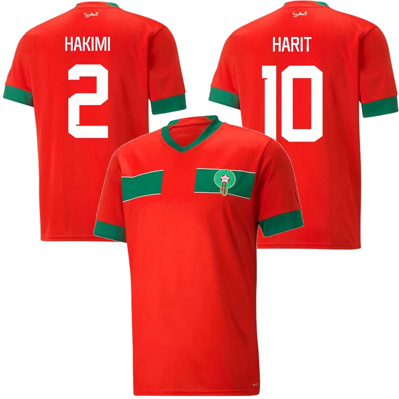 

2022 2023 Morocco Soccer Jerseys HAKIMI Mazraoui BOUFAL SAISS BELHANDA BOUFAL ZIYECH ABOUKHLAL NESYRI national team 22 23 football men and kids shirts, Away