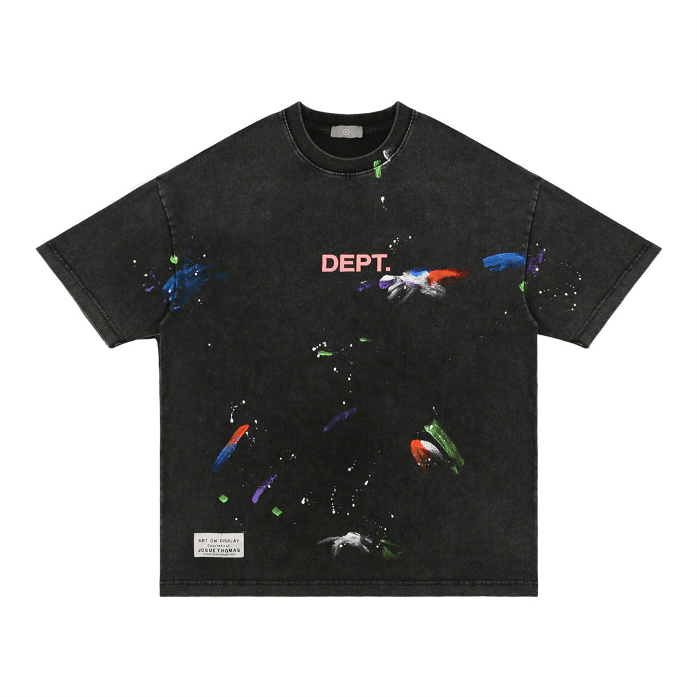 

Letter Printing Black Cotton Summer Men's T Shirt Five Sleeves Loose Round Collar