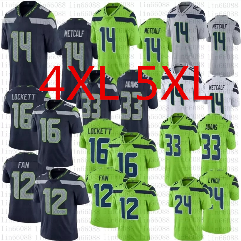 

14 DK Metcalf 16 Tyler Lockett Custom Football Jersey Drew Lock Jamal Adams Quandre Diggs Jordyn Brooks Kenneth Walker III Charles Cross Rashaad Penny Lynch 4XL 5XL, 2022