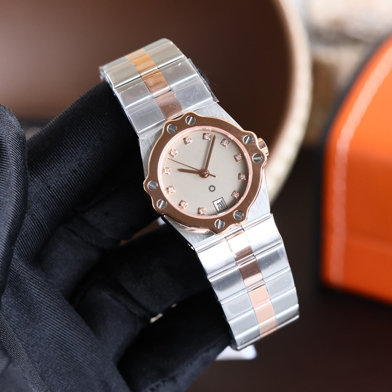 Mode classique montre de sport pour femme 28mm bande en acier inoxydable mouvement à quartz 5156 dames Bracelet montres femme montre de luxe horl