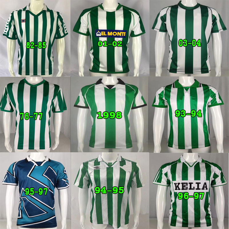

1976 1977 1993 1994 1995 1996 1997 1998 2002 2003 2004 soccer Jerseys Retro REAL 76 77 94 95 96 97 98 02 03 04 classic vintage football shirt ALFONSO BETIS JOAQUIN DENILSON