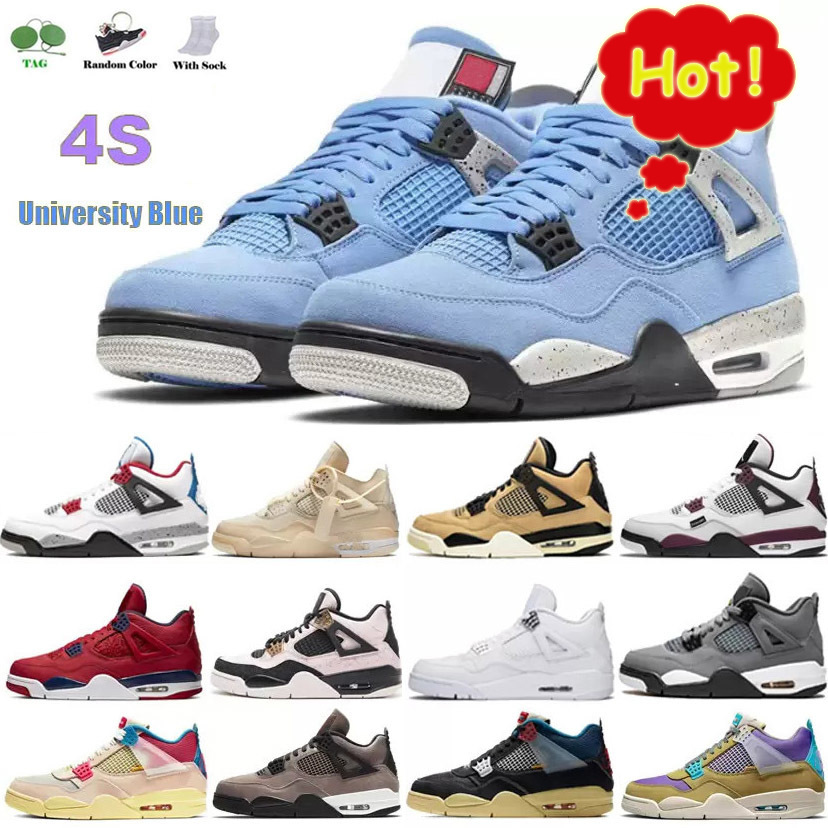 

2022 Boots Top Quality Og Jump University Blue Jumpman 4 4s Mens Basketball Shoes White Oreo Metallic Purple Black Cat Bred Shimmer Cactus Jack Men, Customize