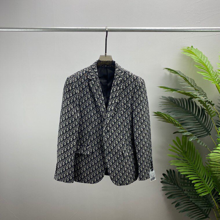 

Fall/Winter Men's plus size Outerwear & Coats Letter Print Wool Knit Fabric Fashion Unisex Blazer